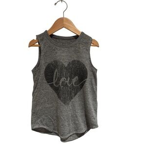 Chaser Gray Love Heart Tank Top - size 6